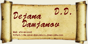 Dejana Damjanov vizit kartica